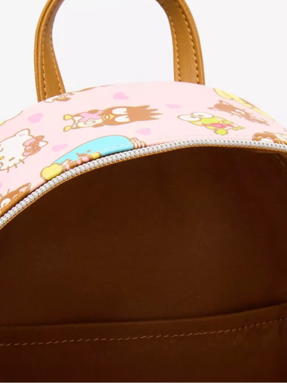 Loungefly Pink Sanrio Character Mini Backpack with Brown Trim - Picture 4 of 5